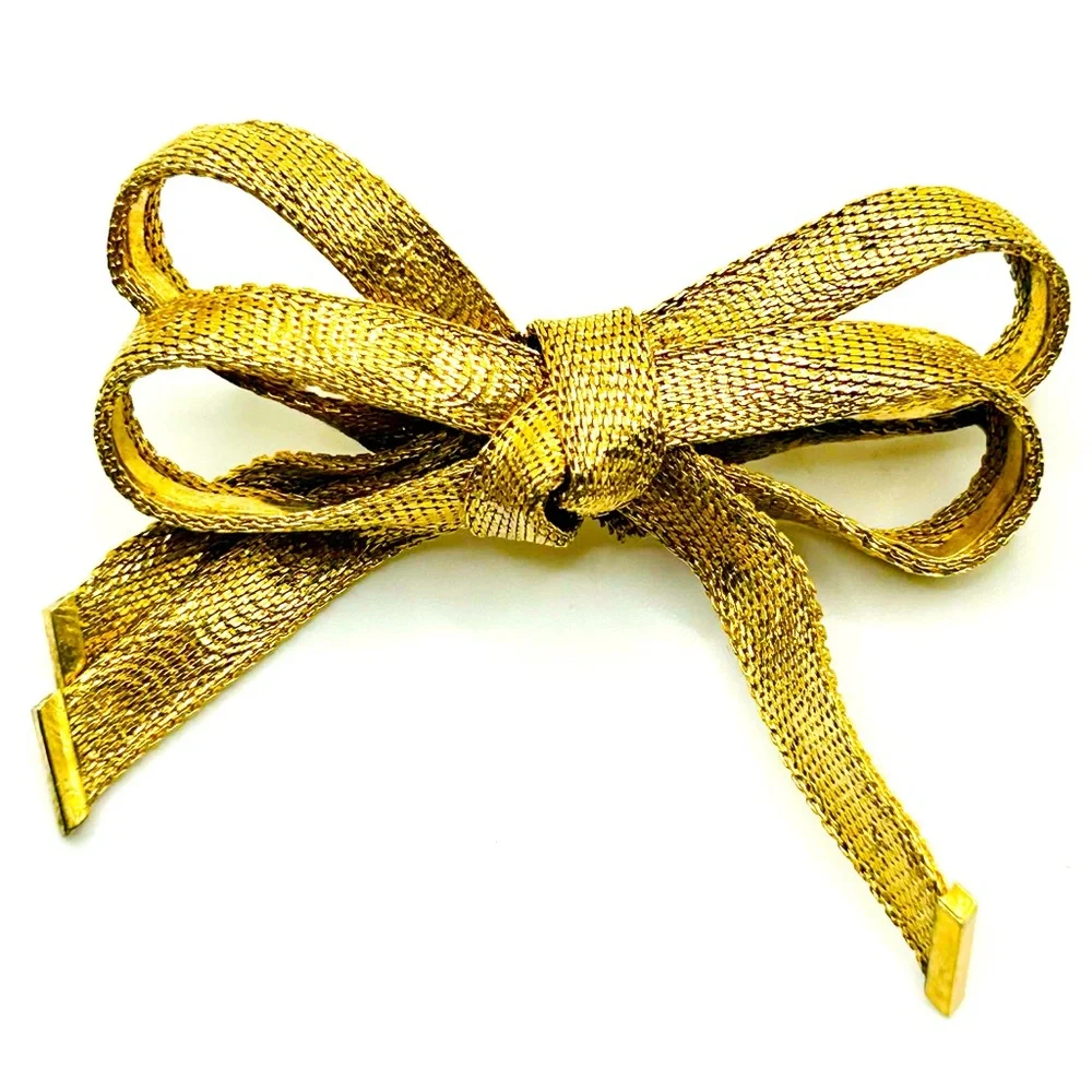 Vintage 1964 Christian Dior Ribbon Bow Brooch